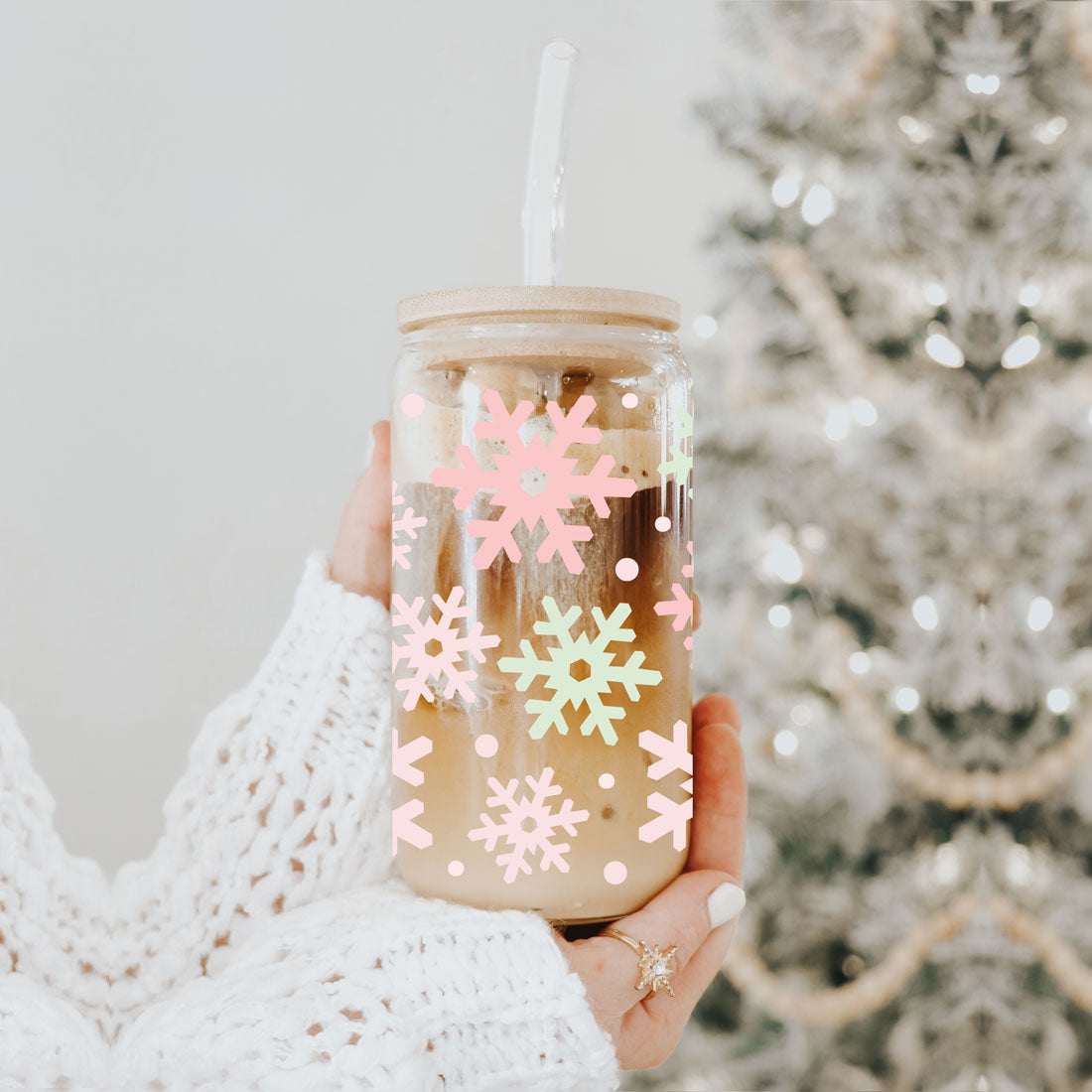 Pastel Snowflakes Tumbler 17oz