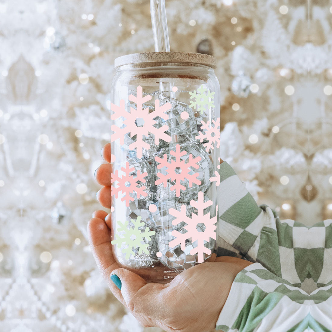 Pastel Snowflakes Tumbler 17oz